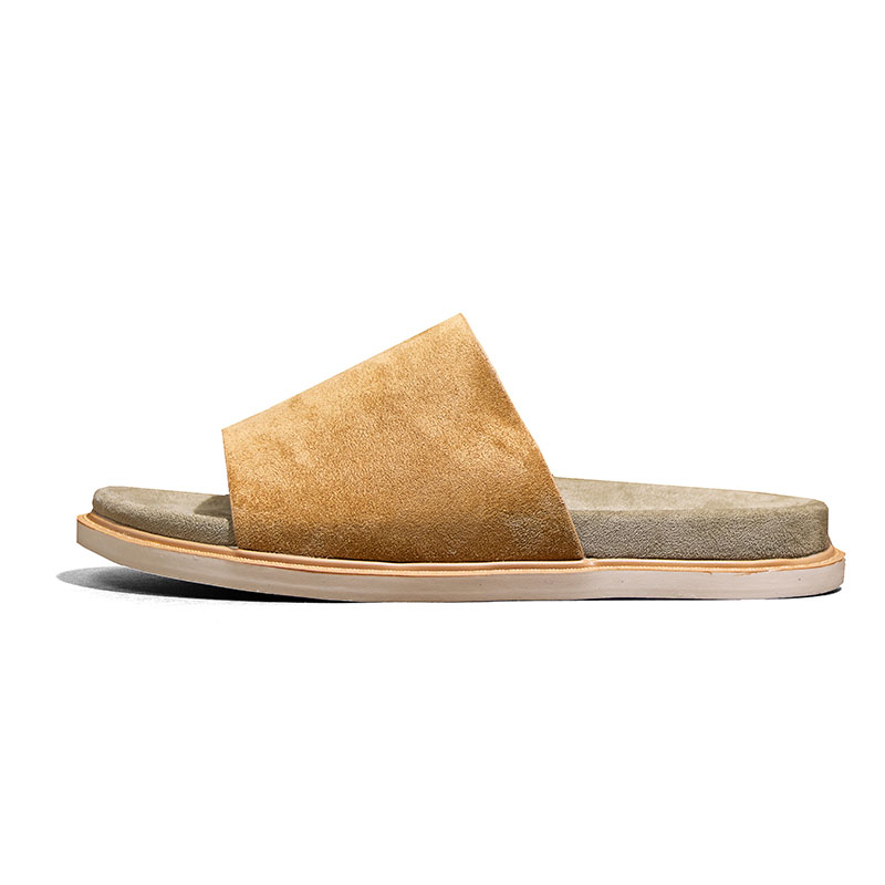 

Тапочки-слайды из натуральной кожи с композитной подошвой, устойчивые к истиранию, мужские Paul Gabriel, Yellow