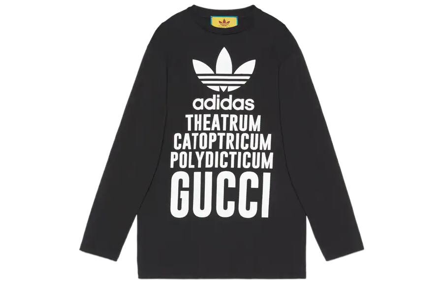

Футболка женская Adidas x Gucci, черный / белый