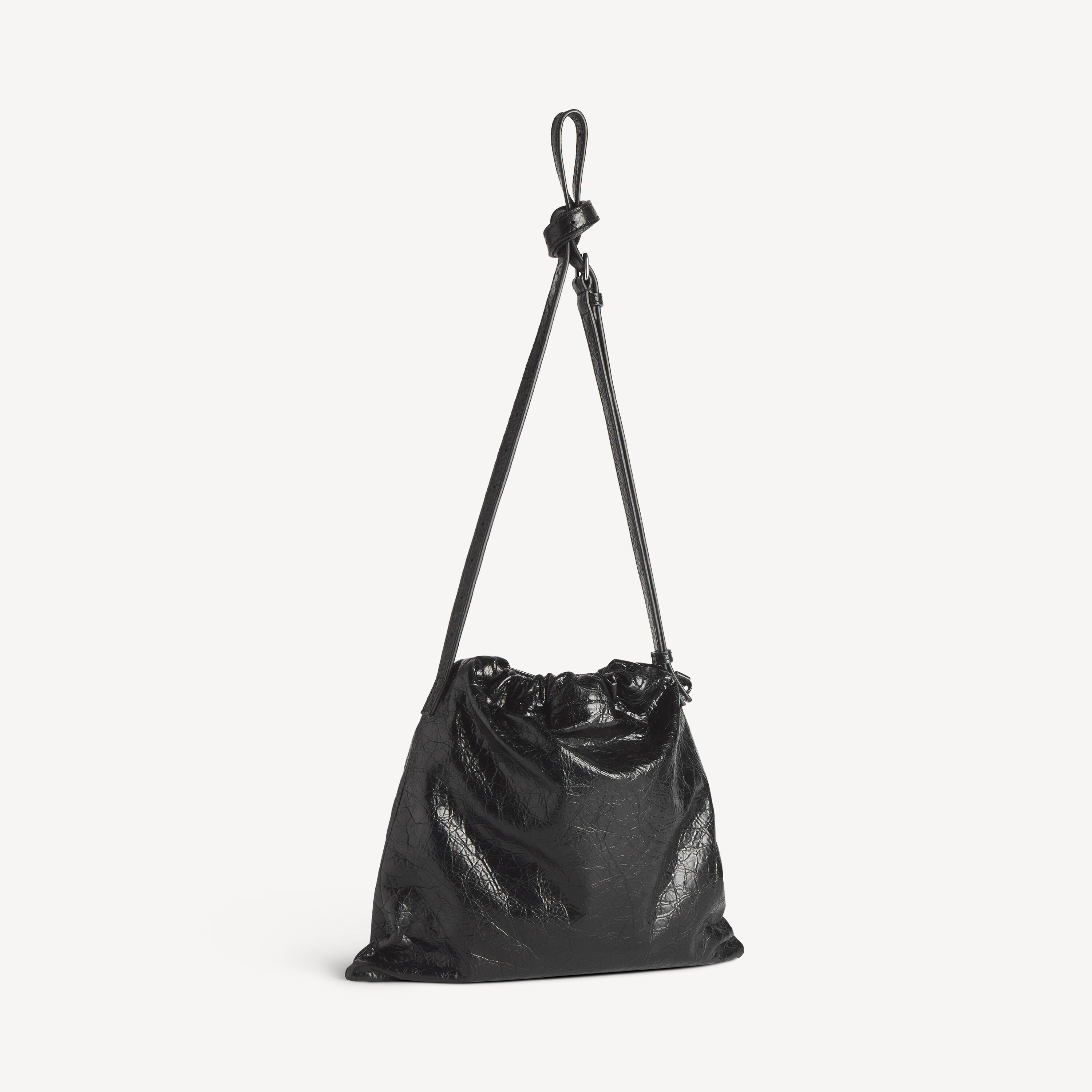 Мужская сумка-портфель shopper dust bag через плечо среднего размера, черная BALENCIAGA, черный — фото 3