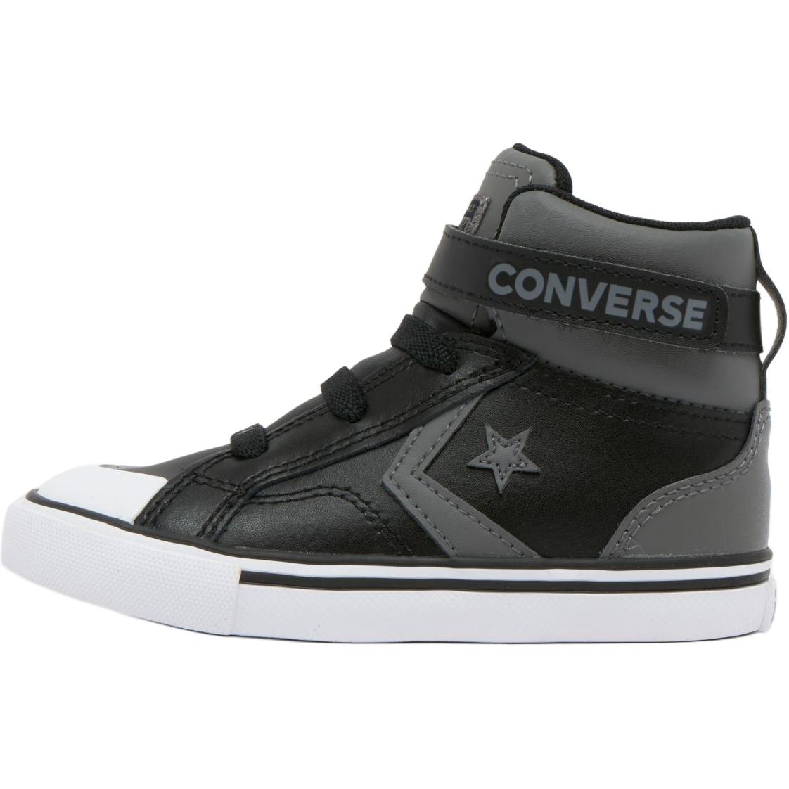 

Высокие кроссовки для малышей черные Converse для младенцев и малышей, черный/серый