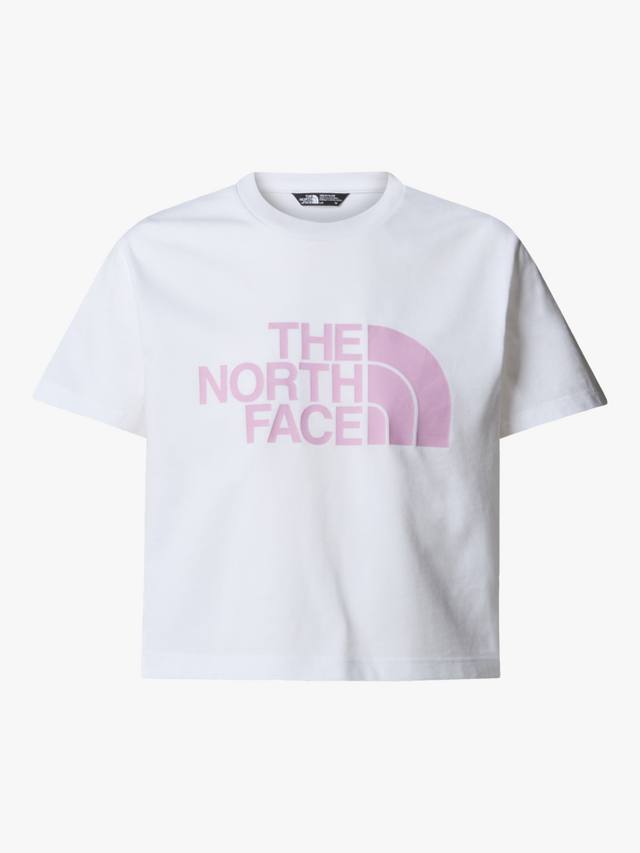 

Детская укороченная футболка Easy The North Face, White/Pink