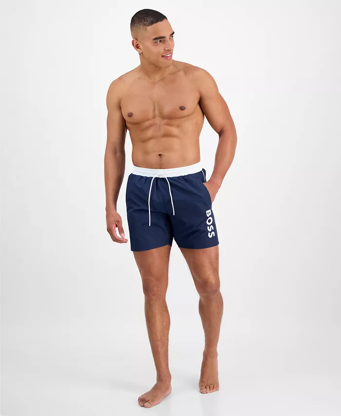

Мужские плавки с логотипом 6" Hugo Boss, синий