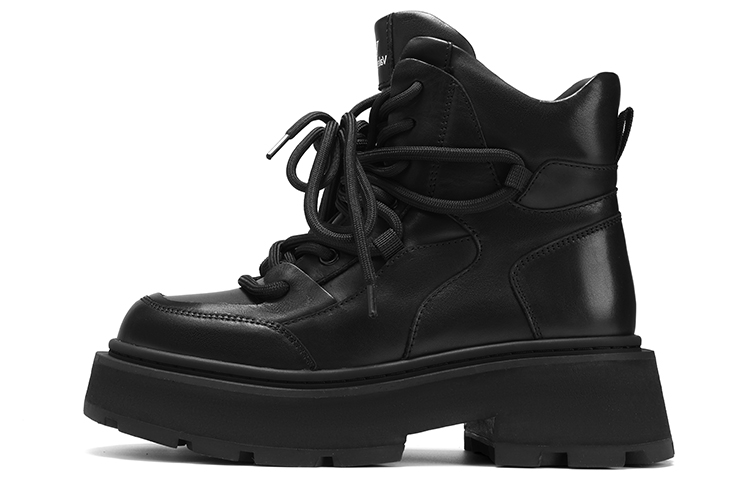 Черные женские ботинки VME Short Martin высотой 6,5 см, цвет Black