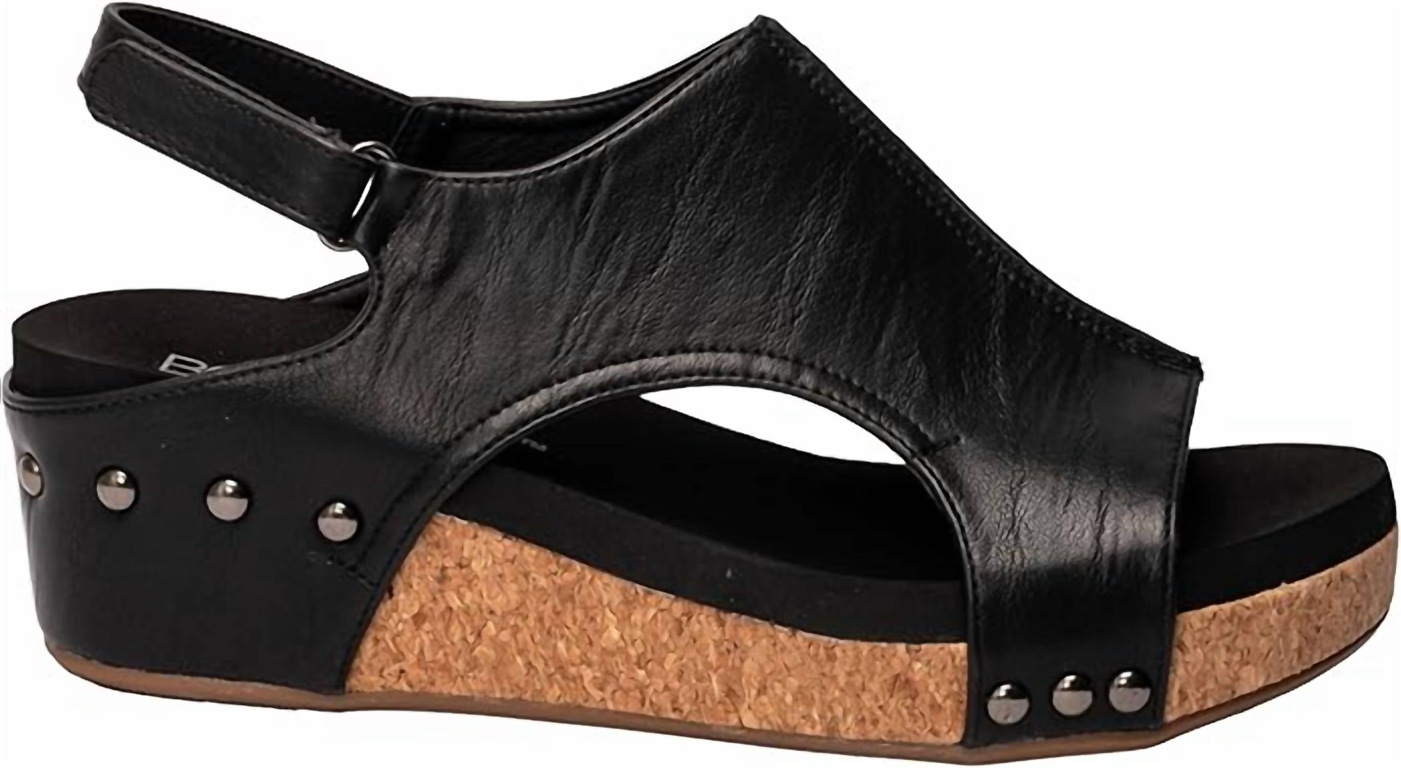 Женские сандалии Volta II на платформе, черные гладкие Corkys Footwear — фото 3