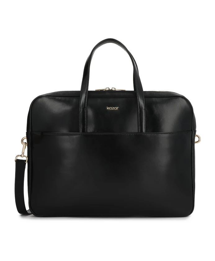 

Элегантная кожаная сумка для ноутбука Kazar, черный