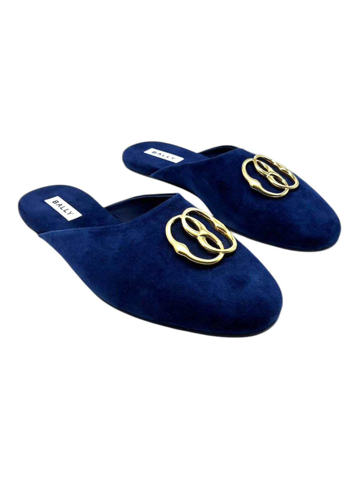 Мужские тапочки из морской замши Bally Gylon 6303993, синий — фото 4