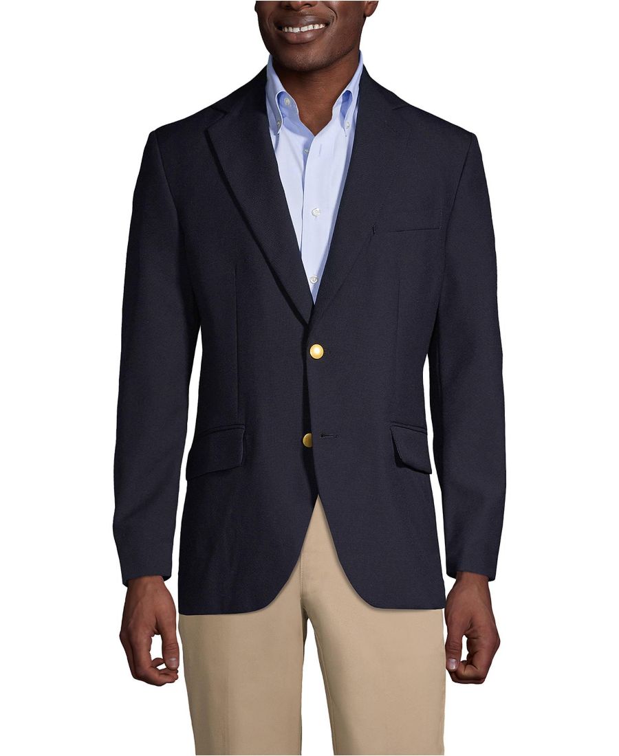 

Мужской длинный пиджак-мешочек для школьной формы Lands' End, Deep navy