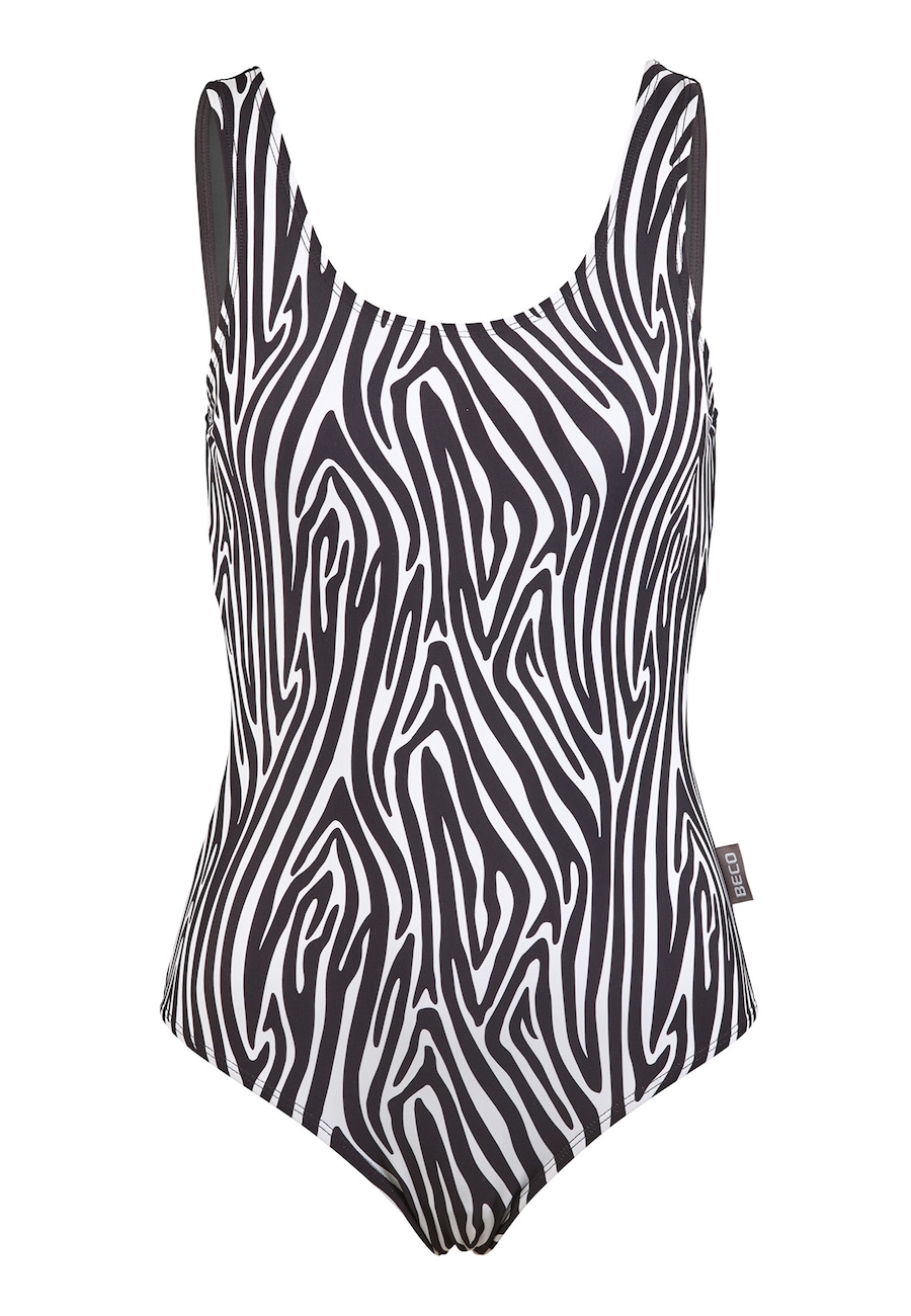 

Купальник-бралетт BECO the world of aquasports Zebra Vibes, черный/белый