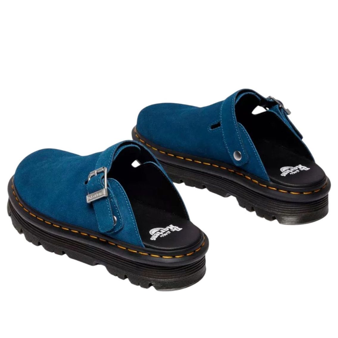 Мюли Dr. Martens Zebzag из замши, цвет «Нептун синий» — фото 2