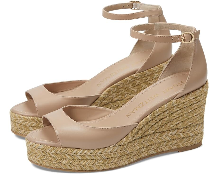 

Туфли Stuart Weitzman Nudistia Espadrille Wedge, цвет Adobe