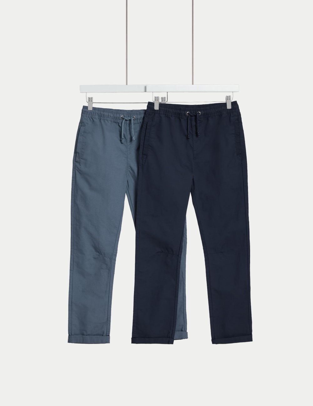 

2 пары брюк из чистого хлопка Marks & Spencer, темно-синий