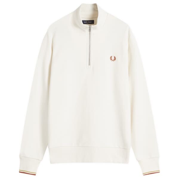 

Толстовка с застежкой-молнией на половину длины Fred Perry, экрю