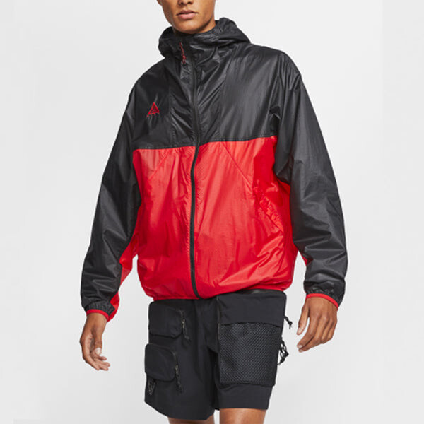 Куртка men's acg sports hooded jacket black red Nike, красный — фото 4