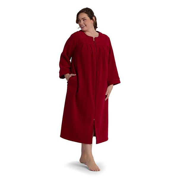 

Плюс сайз микрофлис длинный халат Miss Elaine Essentials, Regal Red