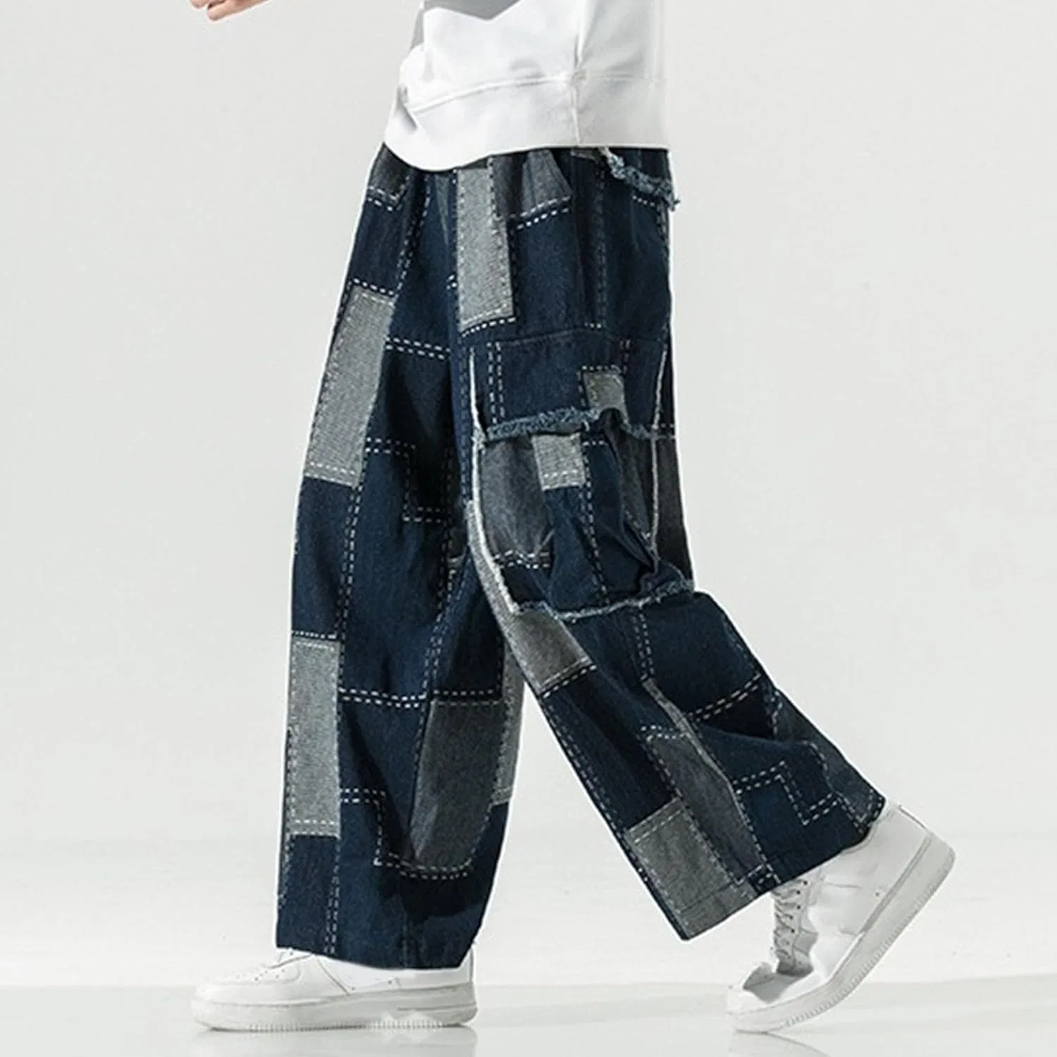 Джинсы свободные, Baggy, Blue — фото 4