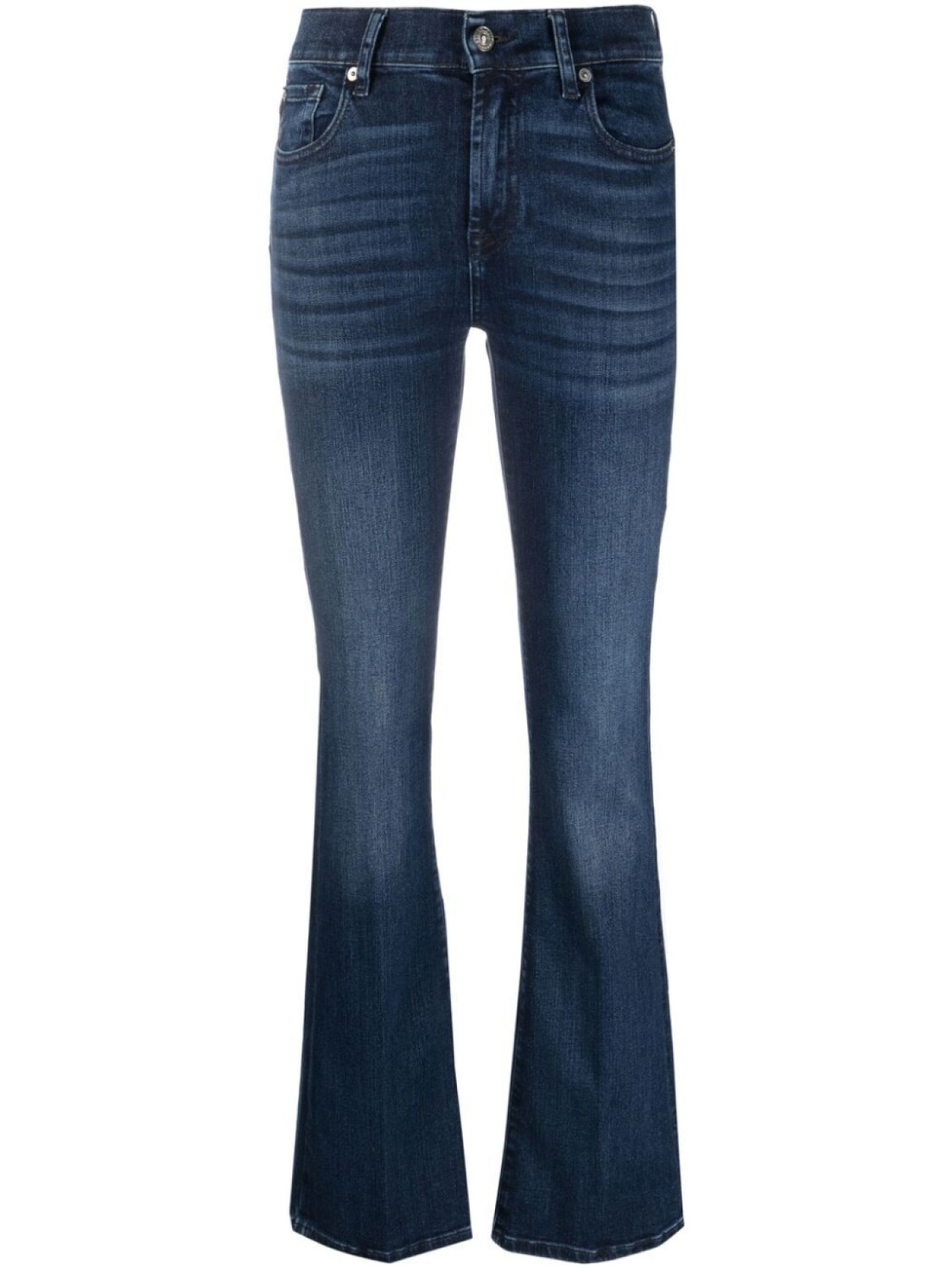 

7 For All Mankind расклешенные джинсы с завышенной талией, синий