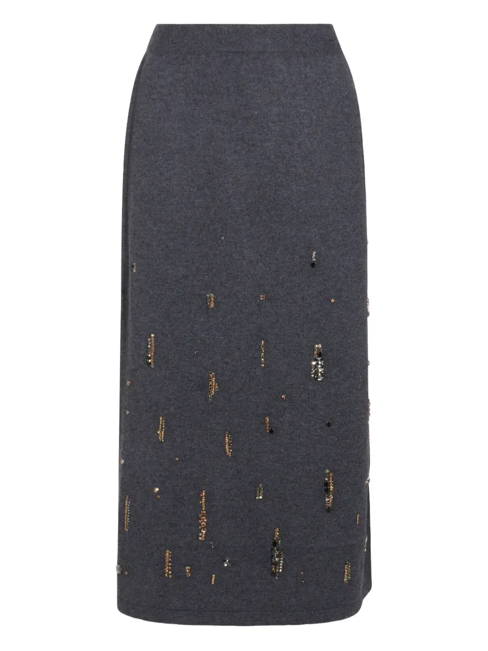 

Юбка, украшенная бисером Fabiana Filippi, серый