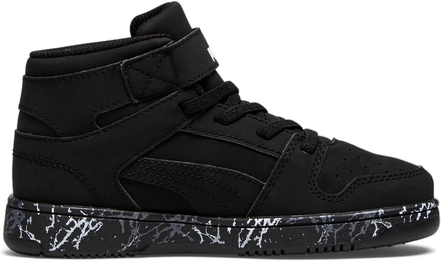 Кроссовки Rebound Layup Nubuck Mountain Park Hook-and-Loop Preschool PUMA, цвет Puma Black/Puma Black — фото 4