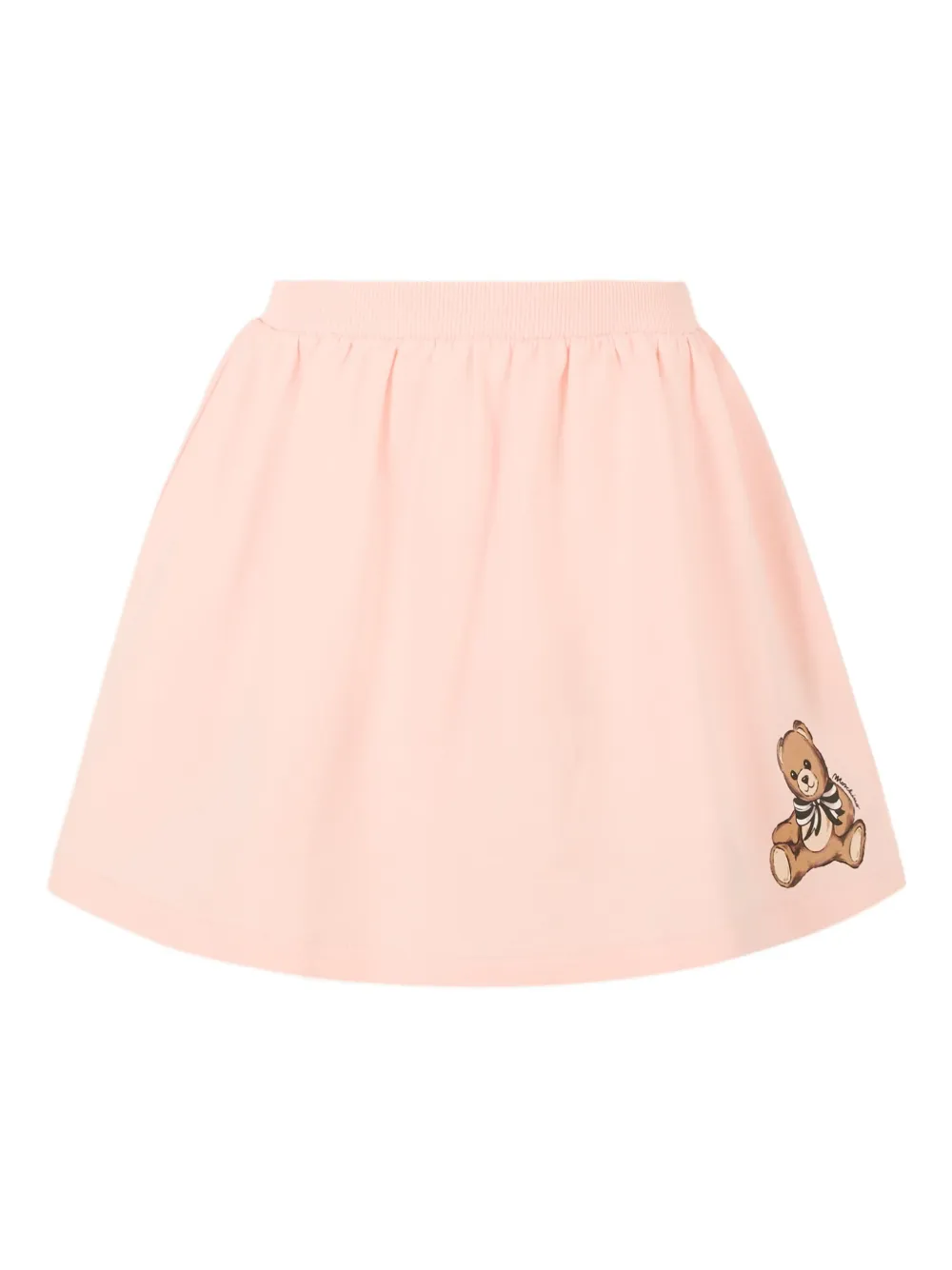

Юбка из хлопка с принтом мишки Тедди Moschino Kids, розовый