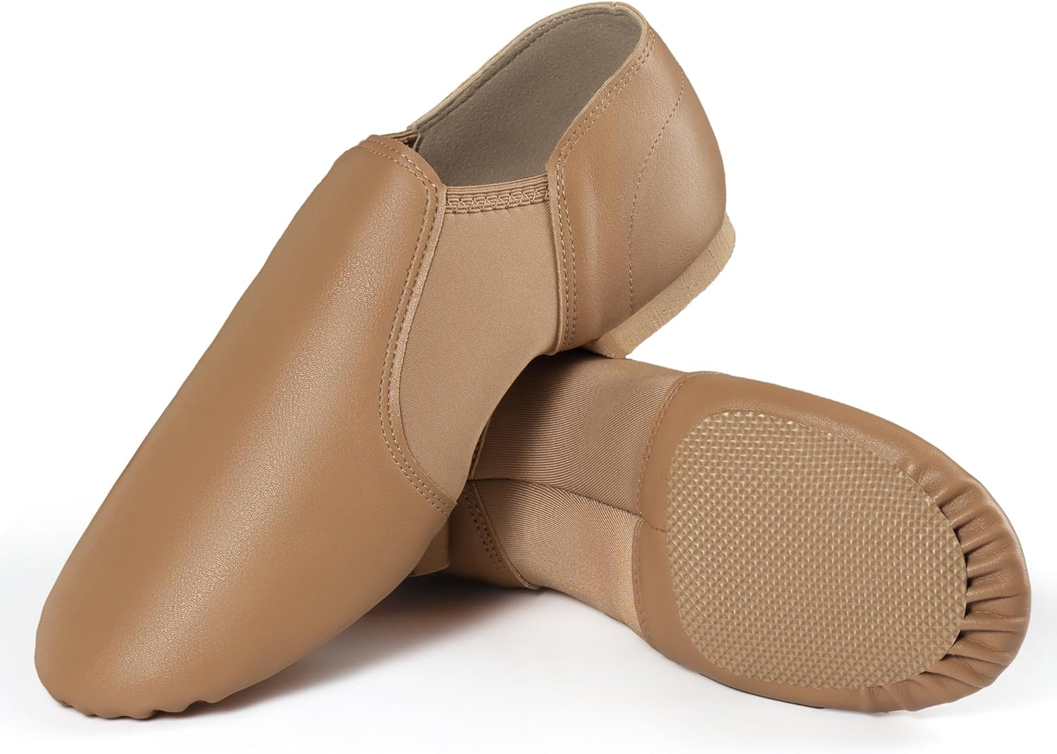 

Унисекс джазовые туфли Dynadans с верхом из искусственной кожи PU, на процесс вставки для свода стопы, для женской и мужской обуви для танцев, коричневый