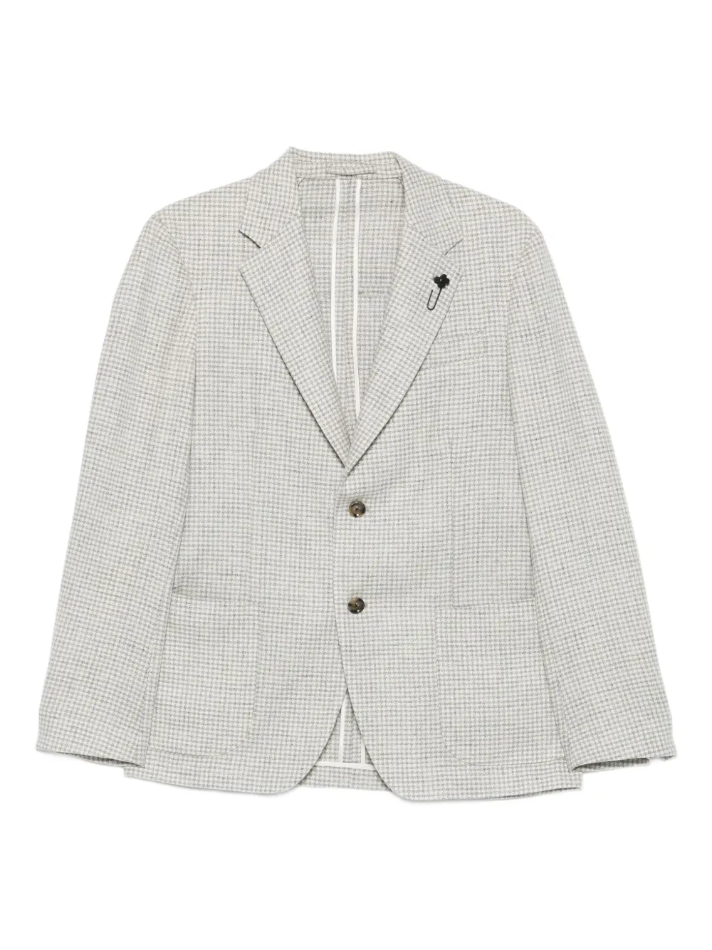 

Клетчатый блейзер Lardini, серый
