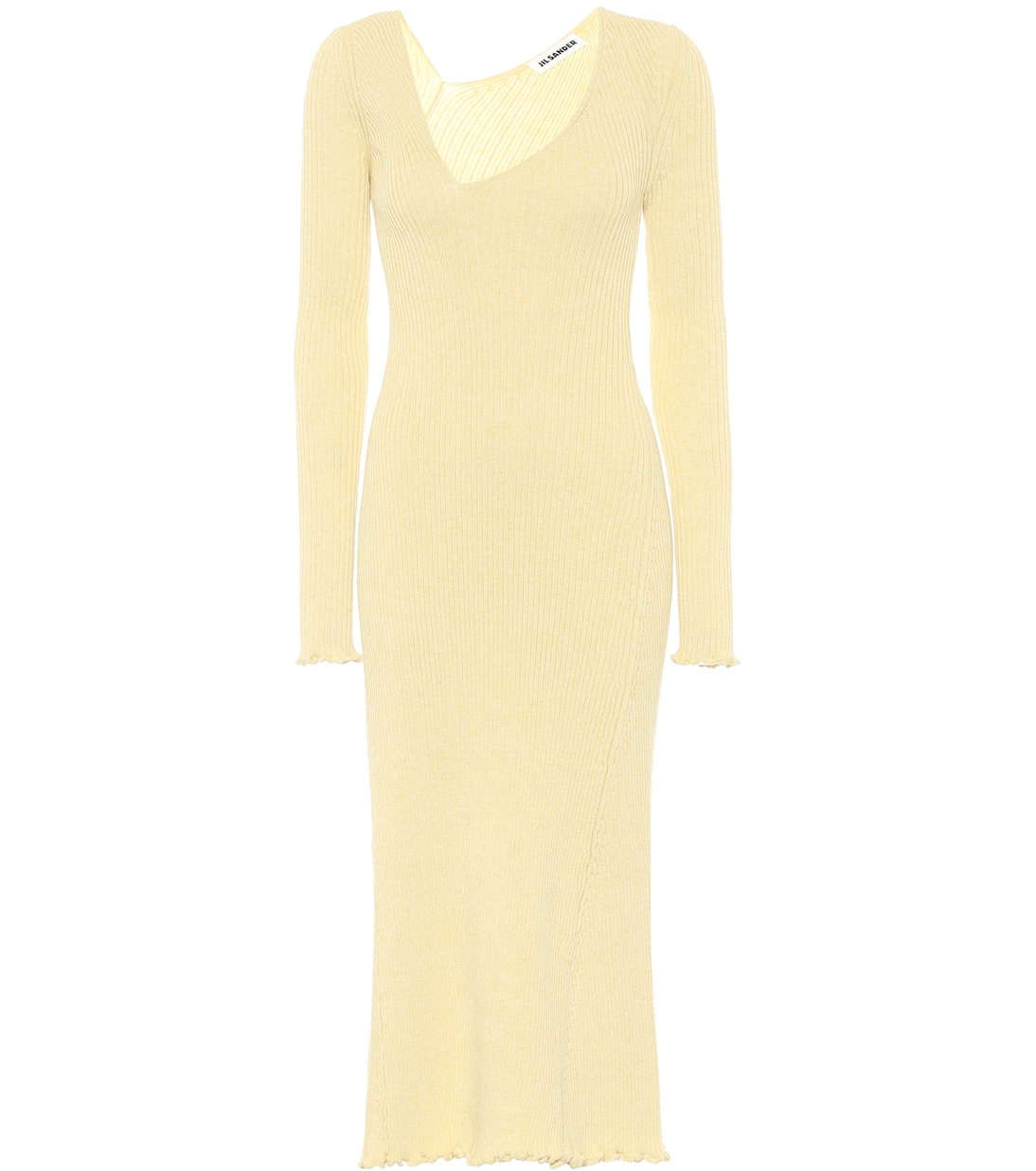 

Платье миди из смесовой шерсти Jil Sander, Open Yellow