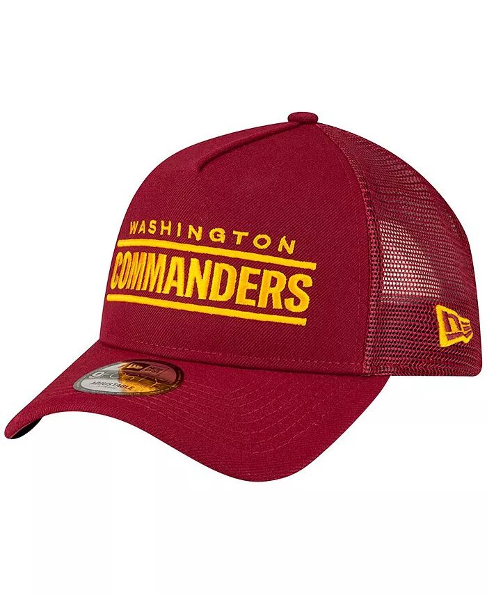 

Мужская бордовая шляпа Washington Commanders A-Frame Trucker 9FORTY Adjustable New Era