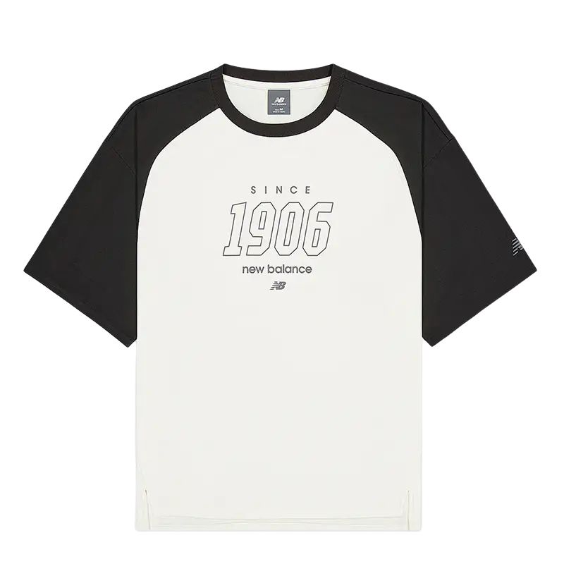 

New Balance Футболка Shifted SS25 мужская белая/черная, Черный, New Balance Футболка Shifted SS25 мужская белая/черная