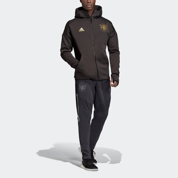 Куртка adidas Mufc Zne Hd 3.0 Football Manchester United Hoodie Jacket Men Black, черный — фото 3