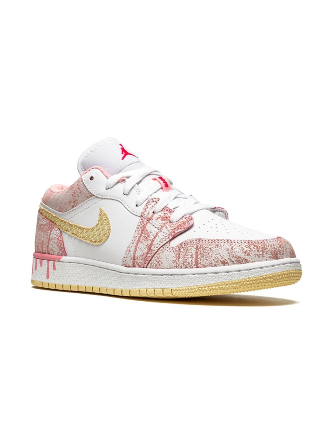 

Кроссовки Air Jordan 1 Low Paint Drip Jordan Kids, белый, Серый, Кроссовки Air Jordan 1 Low Paint Drip Jordan Kids, белый