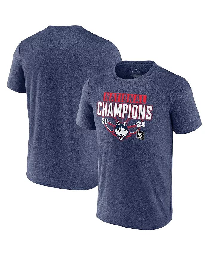 

Футболка мужская Heather Navy UConn Huskies 2024 NCAA Men's Basketball National Champions Fanatics