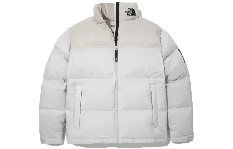 

Пуховик унисекс серый/белый The North Face, серый