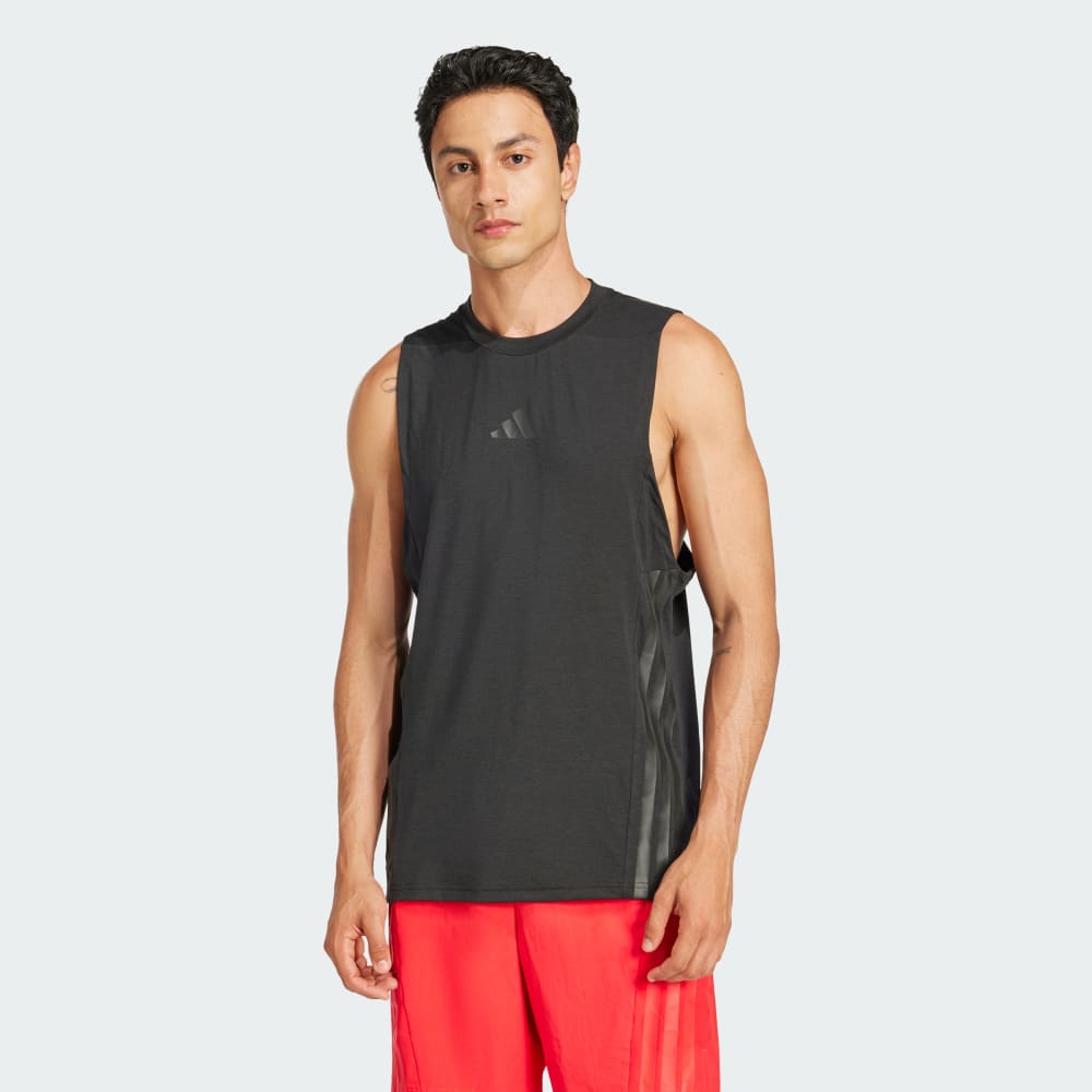 

Спортивный топ Adidas Designed-for-Training 3-Stripes Tank Top, черный