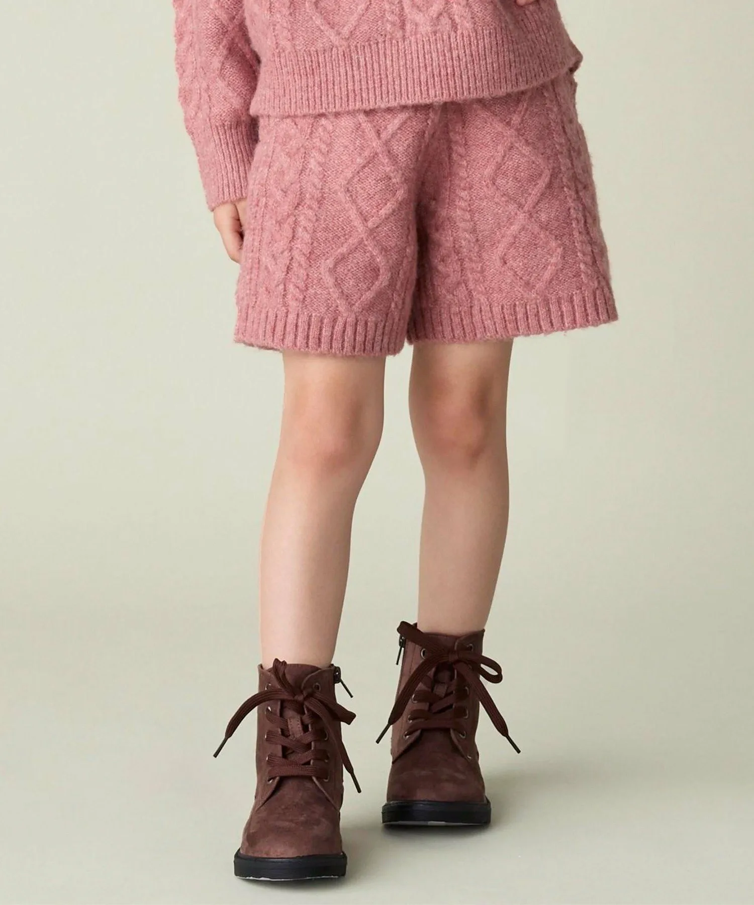 Шорты крупной вязки (90–150 см) BEAMS mini, PINK