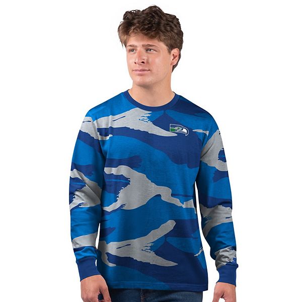 

Мужская футболка с длинным рукавом Seattle Seahawks Thursday Night Gridiron Vintage Logo в цвете royal/gray Starter