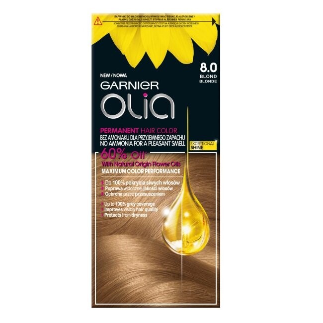 

Garnier, Оля, Краска для волос 8.0 Блонд