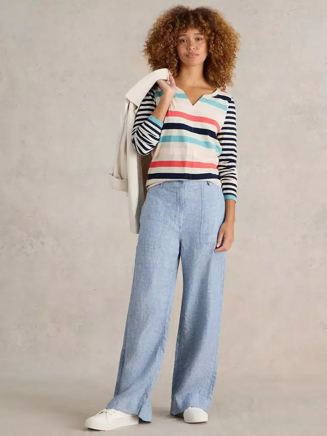 

Топ White Stuff Nelly Stripe Jersey, цвет natural/multi
