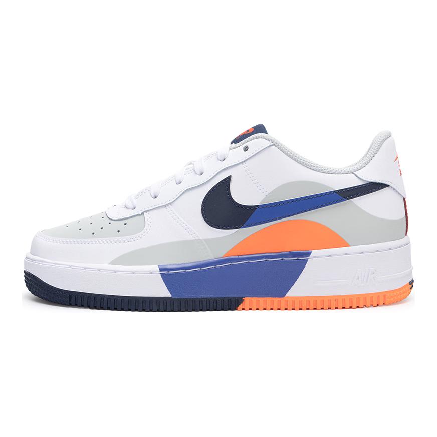 

Кроссовки Air Force 1 Low LV8 Upside Down GS Nike, белый/серый/синий/зеленый/оранжевый