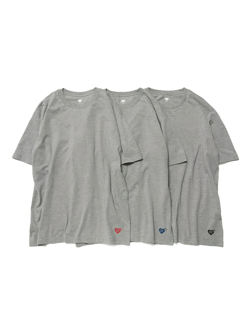 

Футболки с нашивкой-логотипом (набор из трёх штук) Human Made, серый