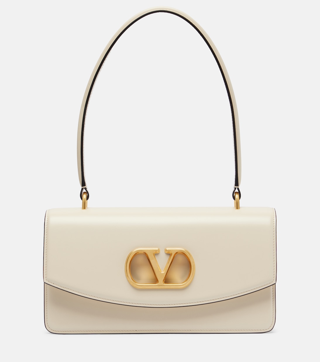 

Сумка-тоут из кожи Vain с логотипом V Valentino Garavani, Butter White