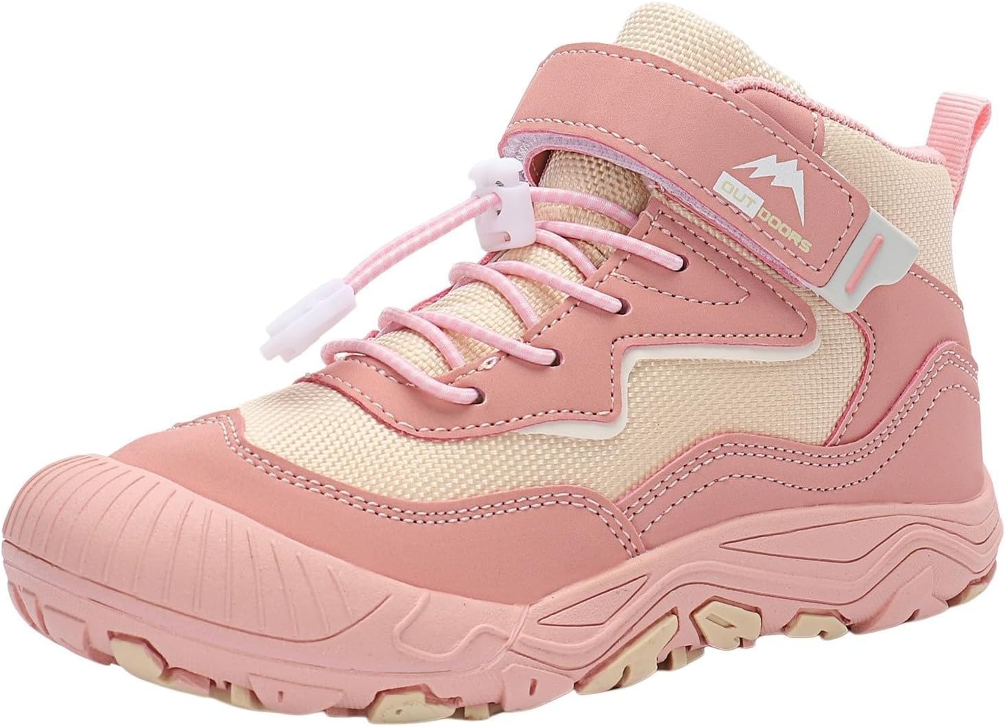 

Кроссовки-боти для мальчиков, детские обувь для бега и прогулок на улице, нескользящие, с открытым носком, спортивные ботинки на щиколотке, удобные и легкие Generic, Pink