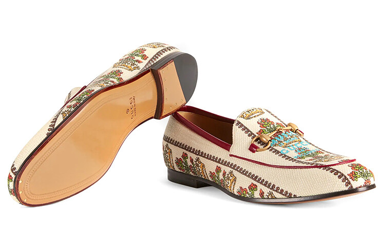 Туфли Gucci мужские, белый / красный — фото 3