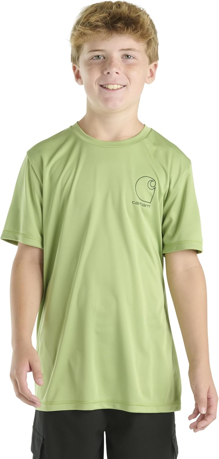 

Детская футболка Carhartt CA6696 Force Sun Defender с коротким рукавом - для мальчиков, Bright Light Green, Зеленый, Детская футболка Carhartt CA6696 Force Sun Defender с коротким рукавом - для мальчиков, Bright Light Green