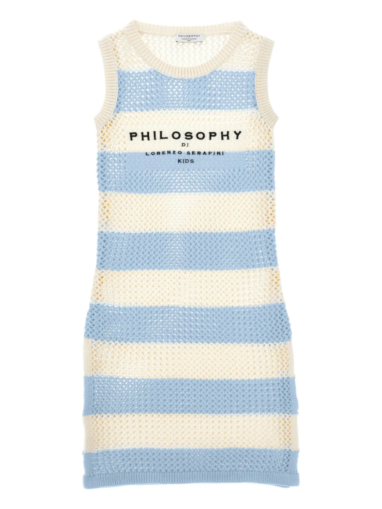 

Philosophy Di Lorenzo Serafini Kids трикотажное платье в полоску, синий