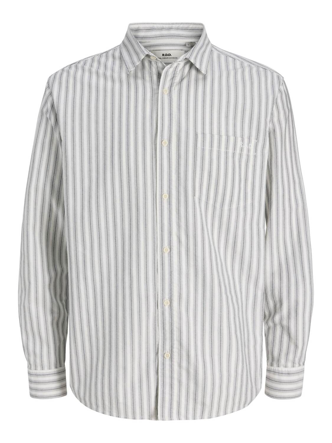 

JACK & JONES Рубашка на пуговицах 'RDDLESNER' обычного кроя в бежевом и синем цвете