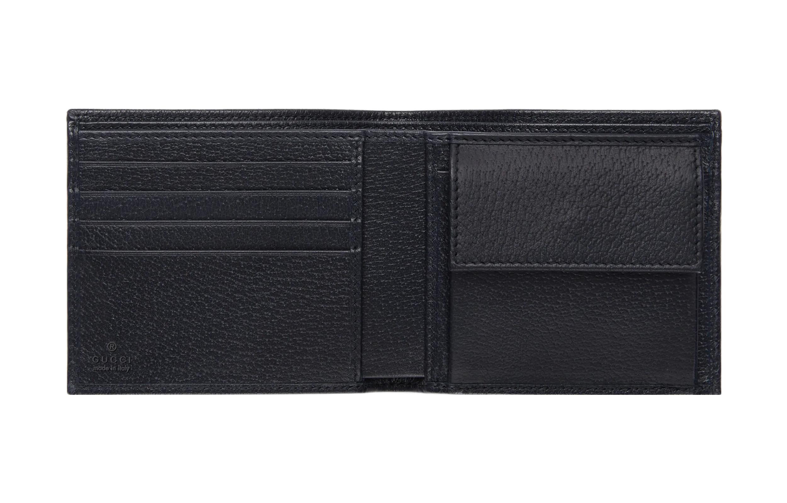 GUCCI Кошелек Ophidia Canvas With Leather для мужчин, синий и бежевый — фото 3