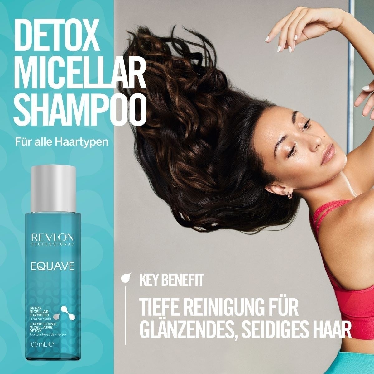 Шампунь equave detox micellar shampoo - alle haartypen Revlon Professional, объем 100 мл — фото 4