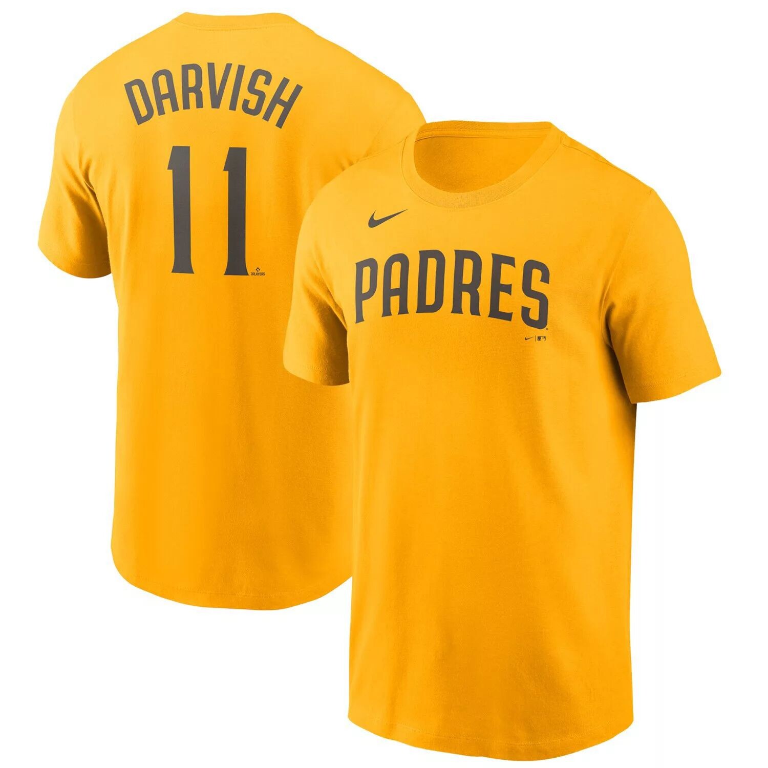 

Мужская футболка Yu Darvish Gold San Diego Padres с именем и номером Nike