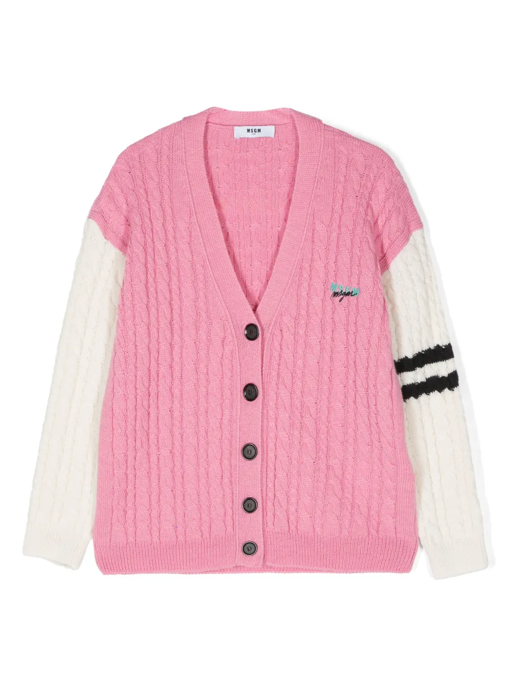 

Кардиган с вышитым логотипом MSGM Kids, розовый