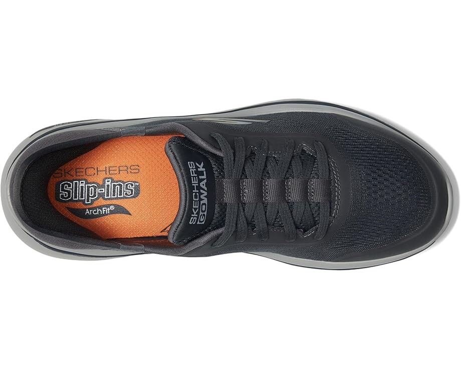 Кроссовки SKECHERS Hands Free Slip-Ins Go Walk Arch Fit 2.0 - Simplicity 2, цвет Charcoal/Orange — фото 2